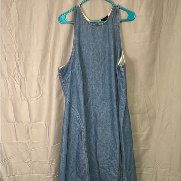 Future Collective Dresses & Skirts - Future Collective Elegant Blue Denim Midi Dress